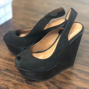 Aldo wedge heels shoes open toe sandals kill heels